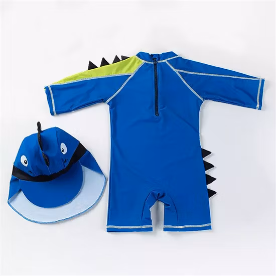 Fashion Kids Swimsuit Wholesale One-Piece Dinosaur Cartoon Printed Boys Swimwear